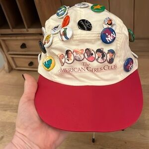 American Girls Club Hat Cap with Grin Pins Vintage Pleasant Company 1990’s